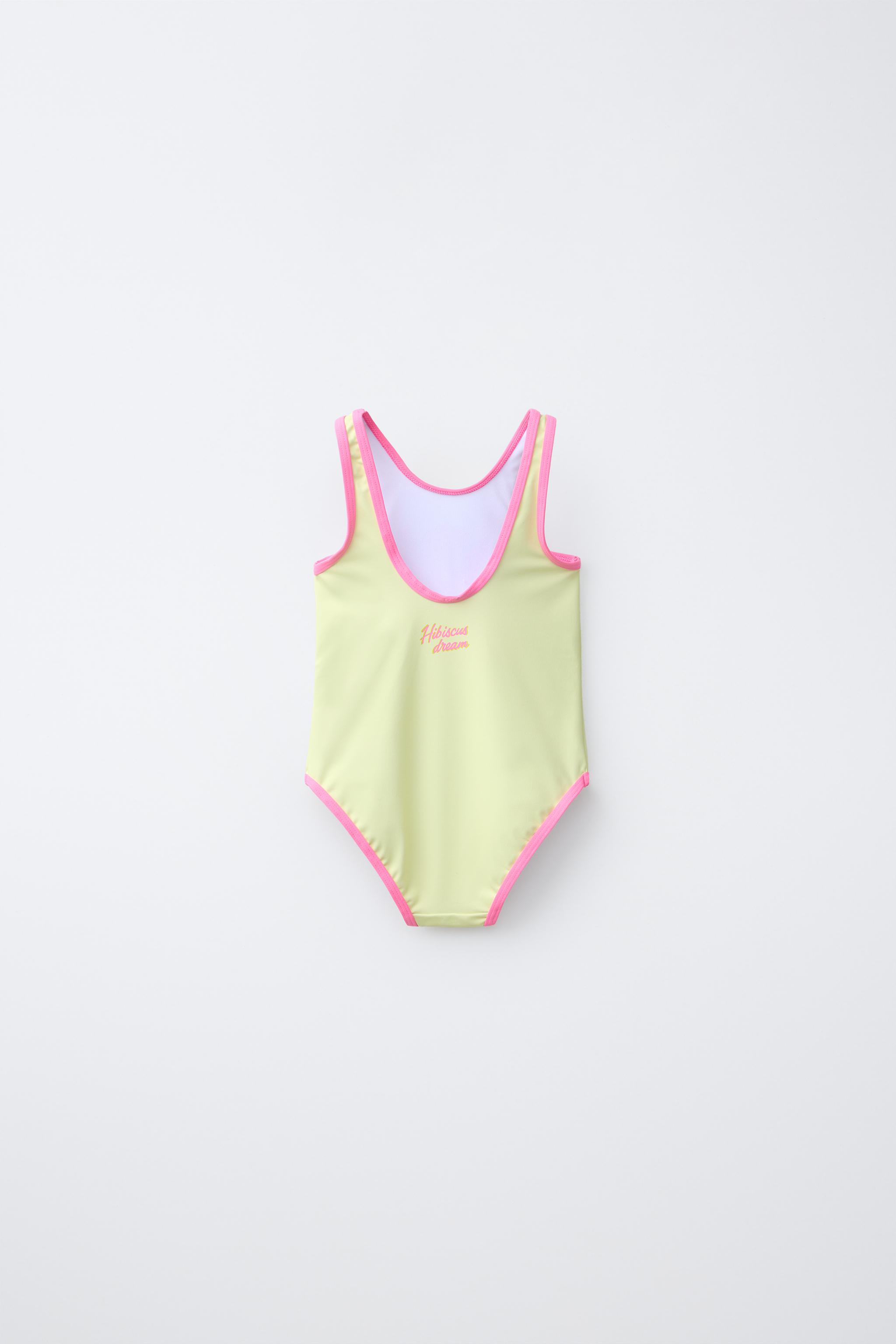 2-6 YEARS/ HIBISCUS FLOWER SWIMSUIT